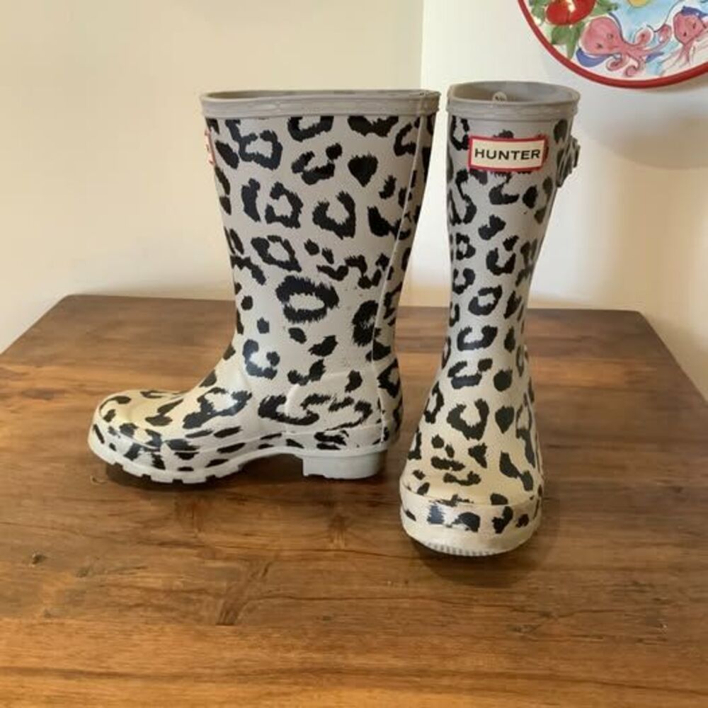 Hunter Kids Leopard Print Rain Boots – Size US 13B / 1G